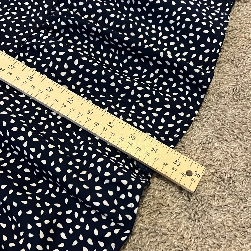 EUC Women’s Small 4 6 Black White Flowy Dress‎ Button Front Comfy Drop Dress